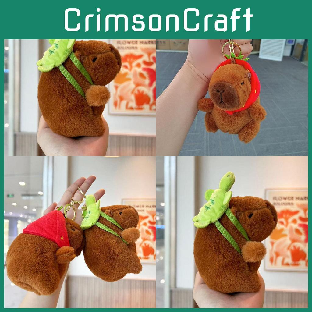 Breloc adorabil Capibara de pluș, Breloc drăguț în stil desen animat pentru toate ocaziile