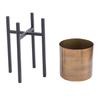 Country Living Set of 2 Iron Planters on Stands Gold & Bronze
