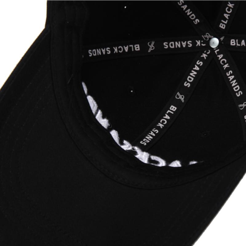 BLACK SANDS Sporty Signature Embroidered Ball Cap_Black