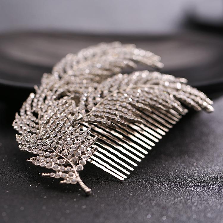 European Bridal Hair Comb, Bridal Rhinestone Headwear, Wedding Bridal Dress Hair Accessories, Bridal Accessories 2026 белый