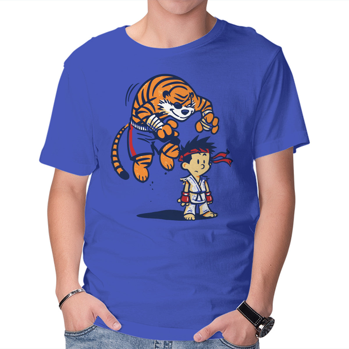 Unisex Crew Neck T-Shirt Tiger! Graphic Short Sleeve Casual Tee M
