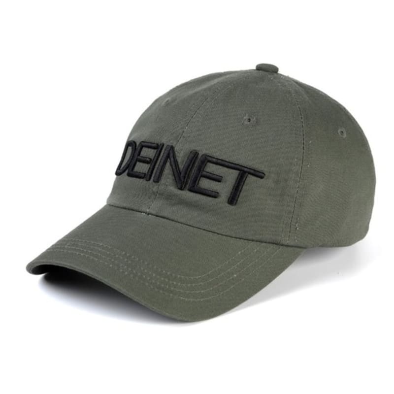 DEINET DEINET WASHED LOGO CAP IN KHAKI