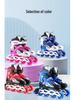 Adjustable Children's Inline Roller Skates Set with PVC Flash Wheels, Helmet, and Protective Gear