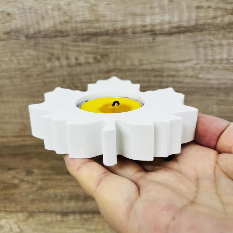 2Pcs Leaf Shaped Silicone Molds for Epoxy Resin Silicone Candle Holder Molds for Candle Stand Tealight Holder Decoration