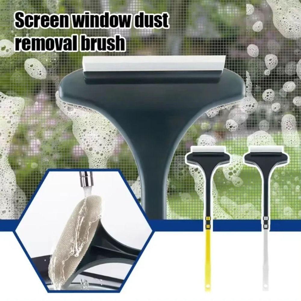 Ergonomic Window Screen Cleaning Brush Retractable Glass Cleaning Brush Mirror Scrubber  Household