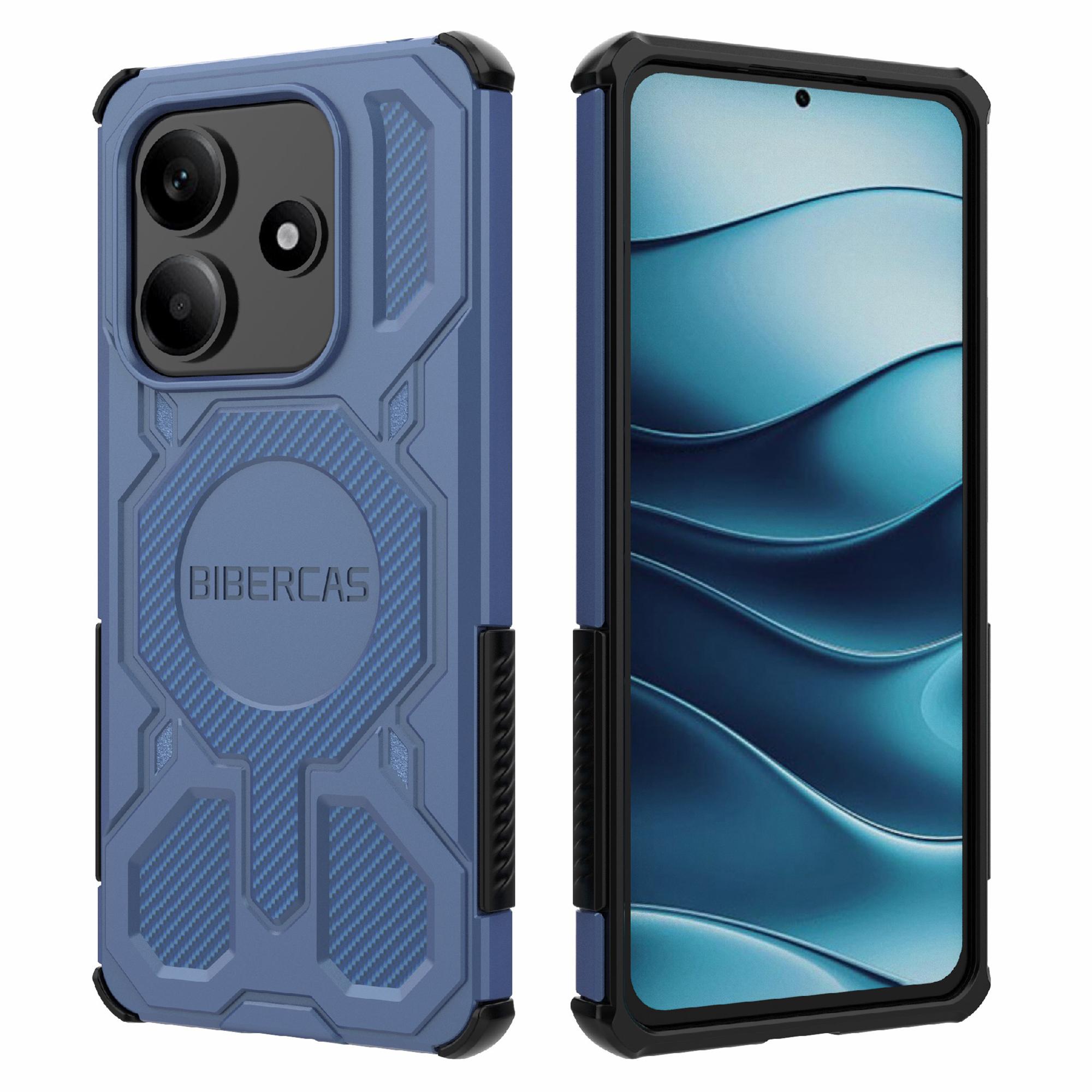 

Серія BIBERCAS J-16 Для Xiaomi Redmi Note 14 5G Чохол Сумісний з MagSafe Протиударний TPU+PC Чохол для телефону Blue