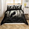 Raven Duvet Covers For Boys Men Quilt Covers Queen Size Lightweight Down Bedroom Decor 2 Pillowcases 1 Duvet Cover No Comforter