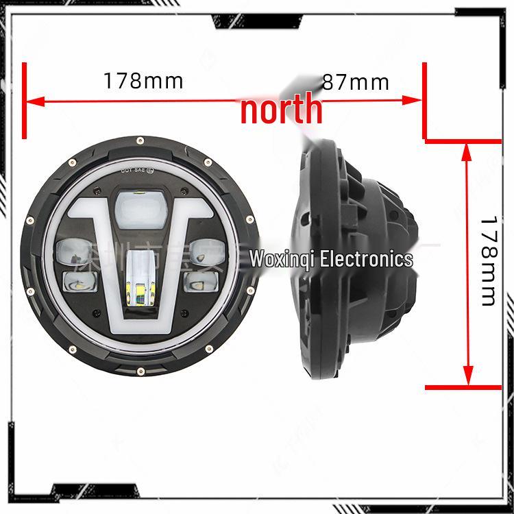 7" LED Headlight with DRL High-Low Beam for Jeep/Harley Off-Road Vehicles