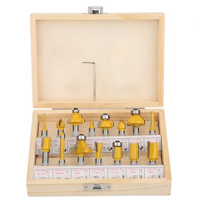 15-teiliges Set Hartmetall-Oberfräser Holzbearbeitungsfräser-Set mit Aufbewahrungsbox 8mm Schaft