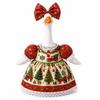Red Bow Porch Goose Statue Red Truck Print Holiday Decor Ornament  Front Door Decor