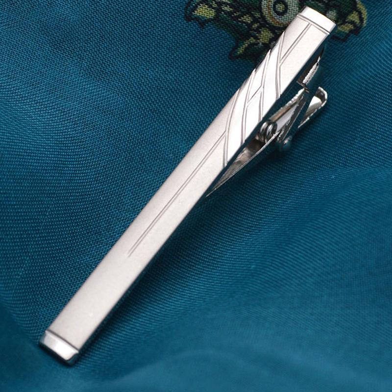 1Pc Silver Color Necktie Pin Tie Clip For Men Wedding Necktie Tie Clasp Clip