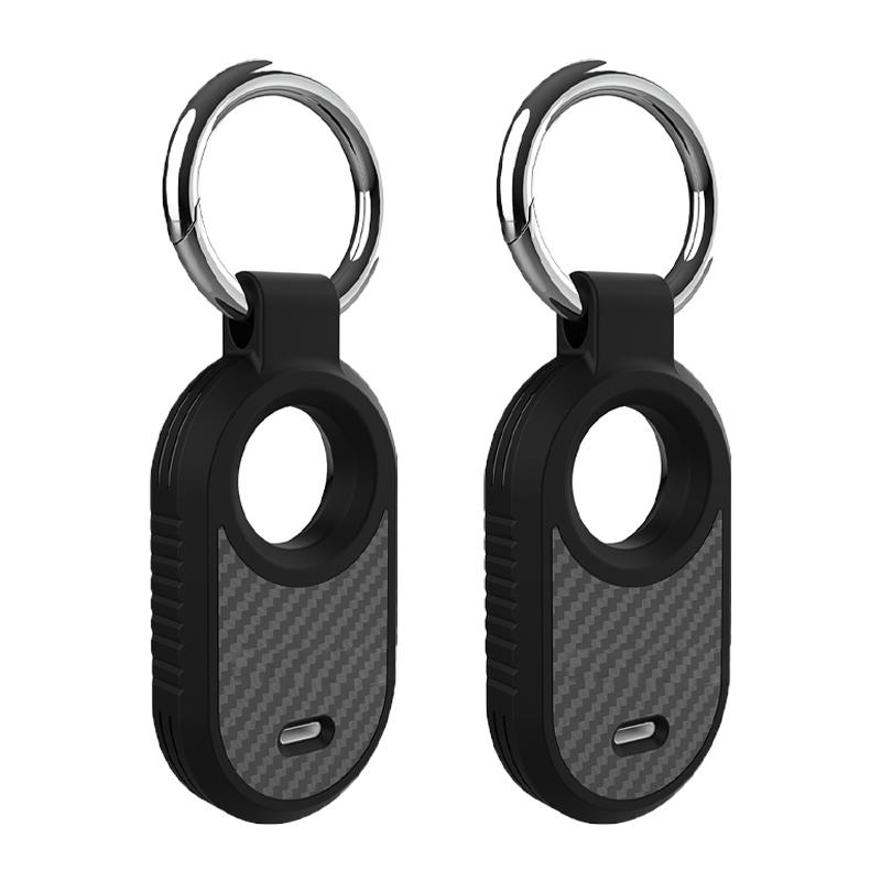 Neue Carbonfaser-Stil Hülle für Samsung Galaxy Smart Tag 2 Locator Anti-lost Rucksack Schlüsselanhänger TPU Silikon Schutz Rückabdeckung