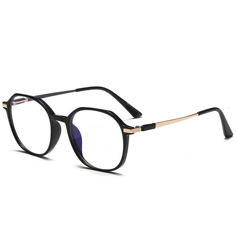 Transparent Pink Frame Polygon Minus Lens Prescription Eyeglasses Women Men  Short-Sight  Eyewear 0 -0.5 -0.75 To -6.0