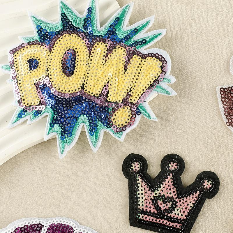 Mărgele pentru broderie broderie accesorii vestimentare pantofi și pălării genți accesorii pentru husă de telefon mobil etichetă de pânză DIY autocolant din pânză