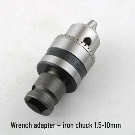 Multi-function Rotary Hammer to Electric Drill Adapter: Round/Square Shank, Four-Flute, Round Head