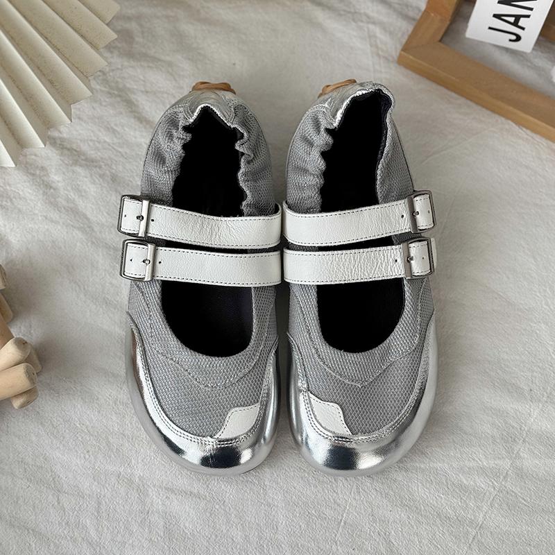 Fashion 2025 Autumn New Ballet Sports Mary Jane Retro Shoes for Women Design Sense Single Shoes for Women