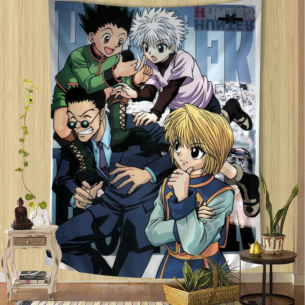 

Аниме HUNTER x HUNTER Гон Золдик Хисока DIY Настенный гобелен для гостиной Дома Общежития Декор Настенное искусство Декор 50x70cm