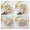 2026 Summer New Style Straw Woven Bucket Bag For Women Fashion Small Crossbody Shoulder Bag With Cherry Sunflower Decor