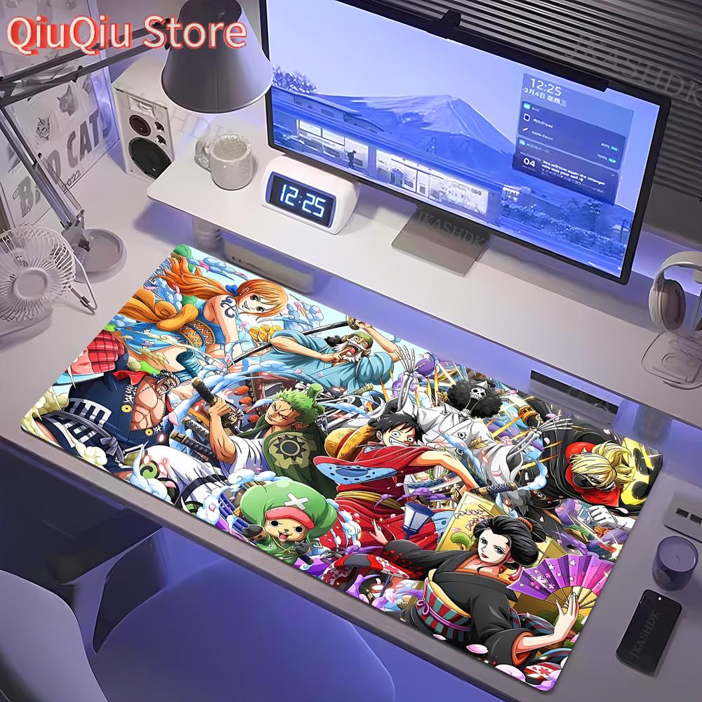 One Piece Gaming Mouse Pad Anime Gamer Keyboard Mouse Mat Speed XXL Rubber 900x400x2mm Cartoon Big Motbook Computer PC Mousepad