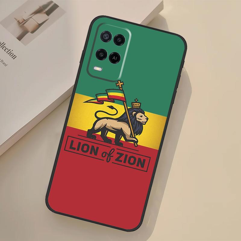 Rastafarian Lion Case For Oppo A94 A74 A54 A80 A60 A40 A18 A38 A58 A78 A98 A96 A76 A16 A15 A17 A57 A77 A5 Pro