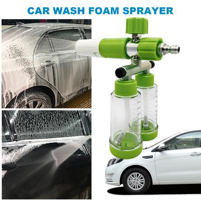 100ML Dual-Kettle Car Wash Foam Sprayer with 1/4 Inch Quick Connector Portable Auto Wash Machine Adjustable Home Cleaning Tool
