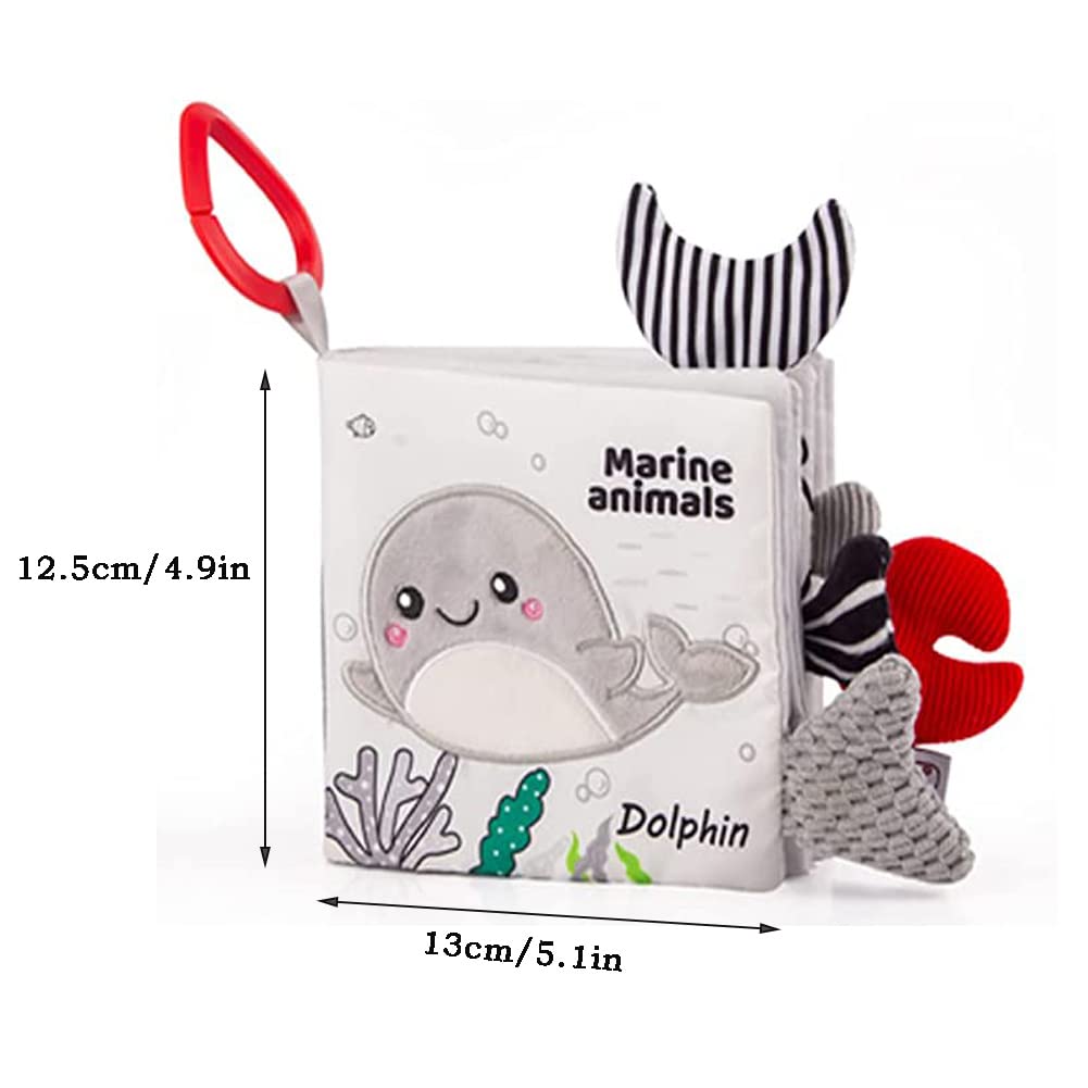 

Детская тканевая книга-игрушка Черно-белые развивающие сенсорные книги для младенцев и детей Раннее развитие Игрушки Монтессори 0-12 месяцев Подарки для малышей