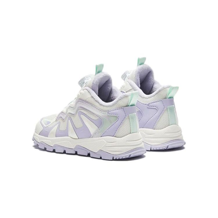 Anta Comfortable Warm Durable Low-Top Kids Casual Shoes Kids Sneaker White Purple 322349973-1