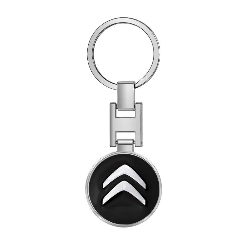 Luxury Car Keychain Car Keychain Car Emblem Logo Auto Accessories For Citroen C1 C3 C4 Grand Picasso C4L C5 C6 C8 VTS Aircross