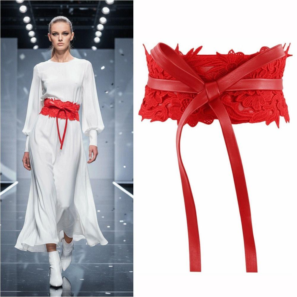 Soft Lace Girdle Vintage Waist Band Boho Style Lace Belt for Dresses