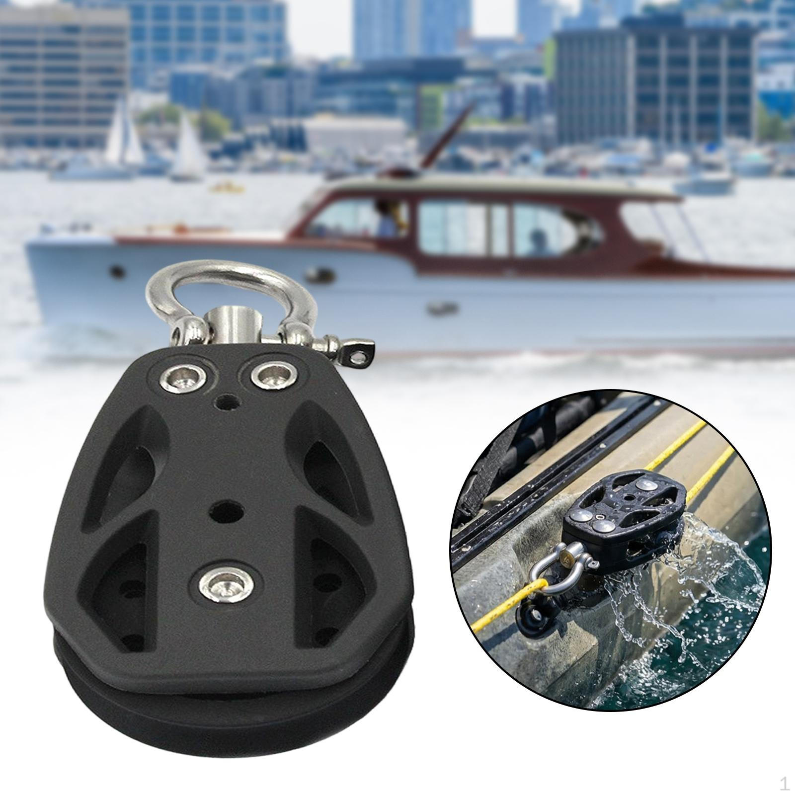 

Accessories for A Simple Swiveling Sailboat Lifting Pulley, Black Tool, Marine S