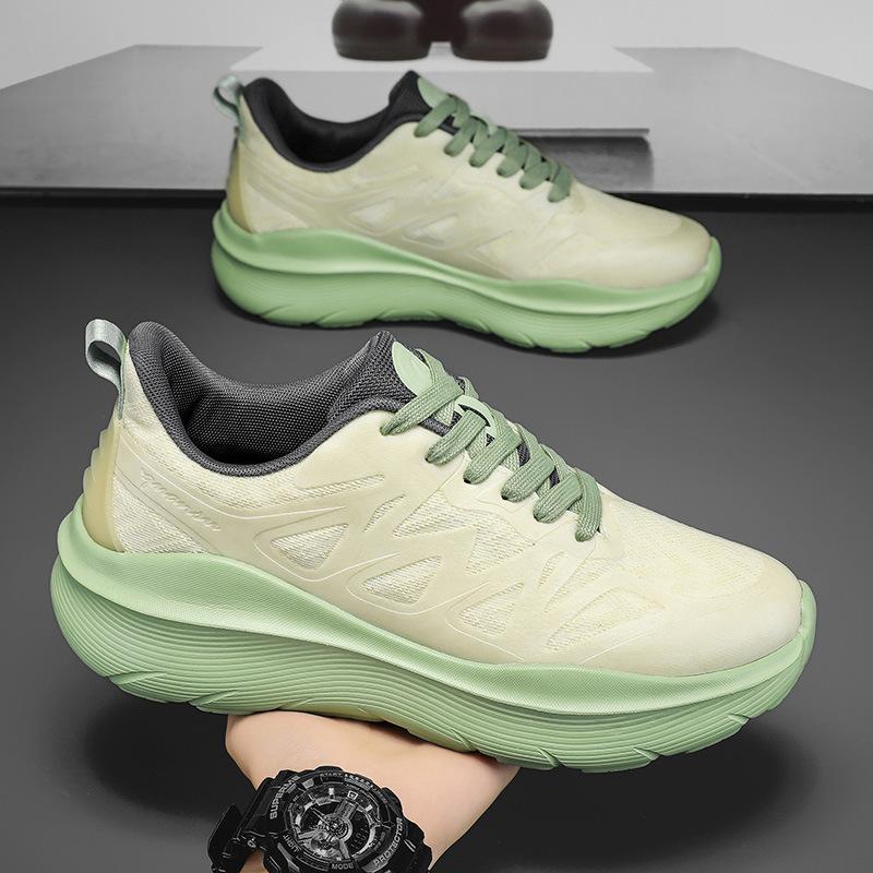 

Fashion Professional Race Men Breathable Running Shoes Marathon Unisex Carbon Plate Air-cushion Sneakers Non Slip Women Sport Shoes36-45 36 зелёный