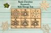 Inkdotpot 18pcs Christmas Ornaments, Unfinished Wooden Laser Cutouts Tree/Bell Shaped Embellishments Hanging Ornament