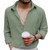 Spring and Autumn New Men's Long-sleeved Shirt Solid Color Casual Lapel Shirt Men