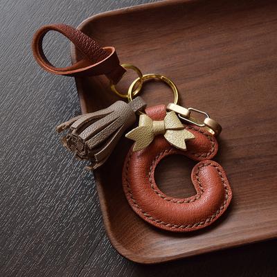 Original Handmade Sheepskin Bag Pendant, Car Key Pendant, Custom Letters, Gift Keychain.