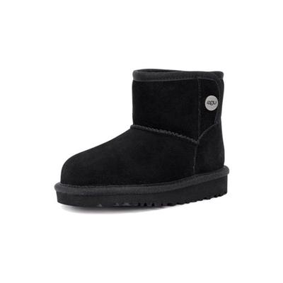 Round Toe Comfortable Low Top Boots Kids Boots Black 1118890T-BLK