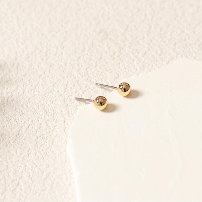 Fashionable Doudou Earrings for Women, Retro Simple and High-end Sense, Freshwater Pearl Earrings, Ear Holes, Anti-blocking Ear Decorations