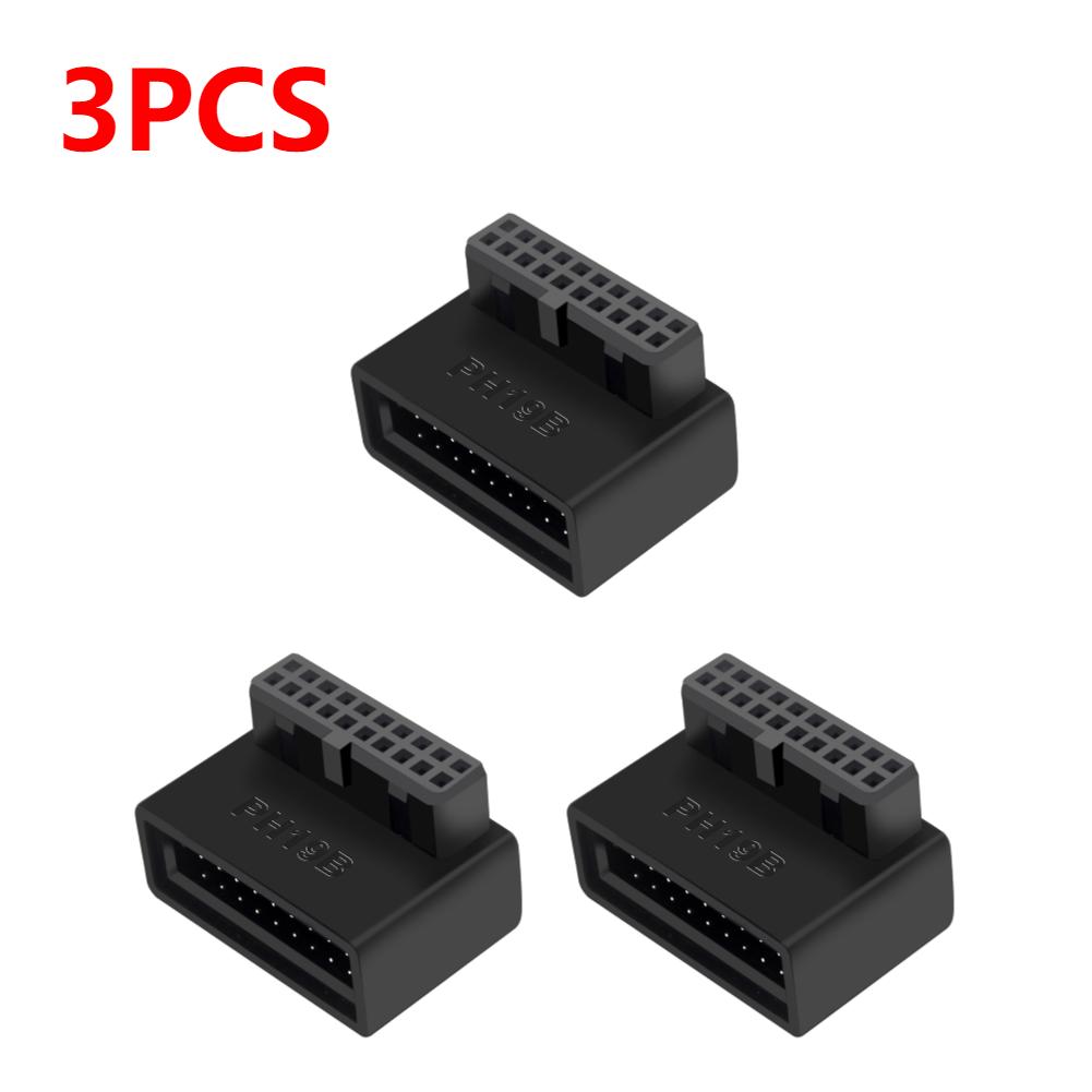 1-5PCS Desktop Computer Motherboard USB 3.0 Connection Adapter 19p 20p Vertical Plug Needle 90° Turn Installed Steering Elbow