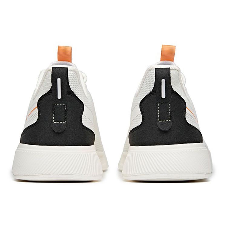 Anta Mesh Casual Non-Slip Wear-Resistant Breathable Shock Absorbing Low-Top Running Shoes Men Sneaker Ivory-White 912128829-2
