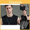 Trendy Men's Titan Steel Necklace With American Bodybuilder Fist Pendant For Fashionable Style
