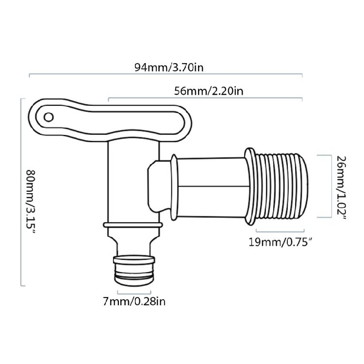 Water Butt Tap with IBC Tanks Adapter Hose End Connector Snaps Fit Water Butt Rain