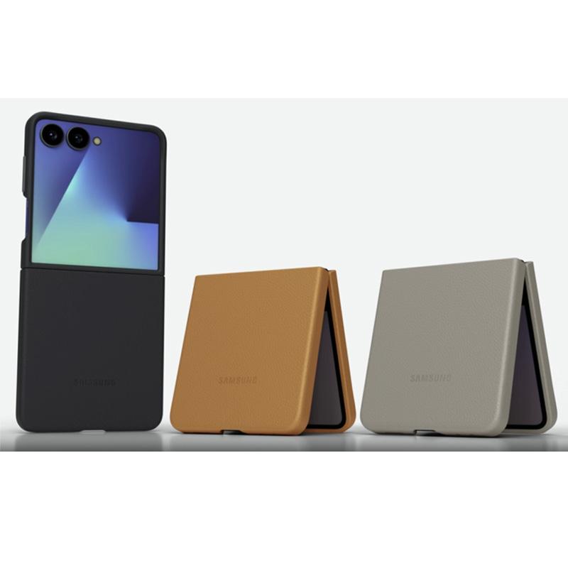 Original Samsung Galaxy Z Flip7 Kindsuit Case Vegan Leather Case Cover For Galaxy Z Flip 7 Protective Case