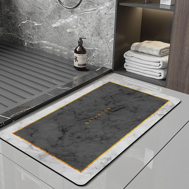 Coussin en terre de diatomée absorbant pour toilettes, salle de bain, tapis de pied antidérapant, tapis de porte à séchage rapide pour toilettes, peut être frotté, ménager simple