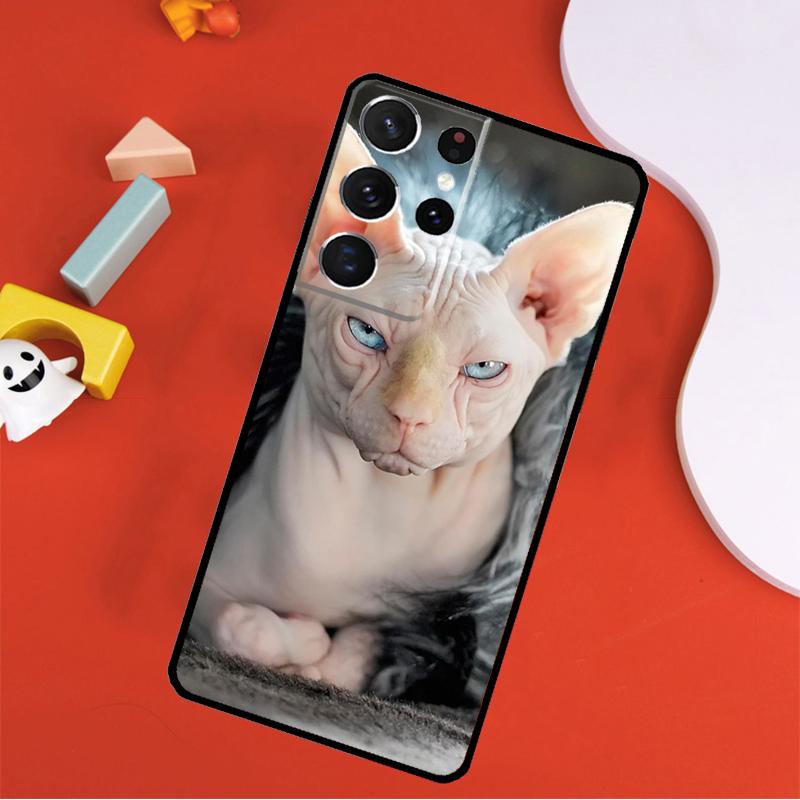 Sphynx Cat Phone Case For Samsung Galaxy S25 Ultra S24 Ultra S9 S10 S20 S21 S22 S23 Plus S24 FE Cover