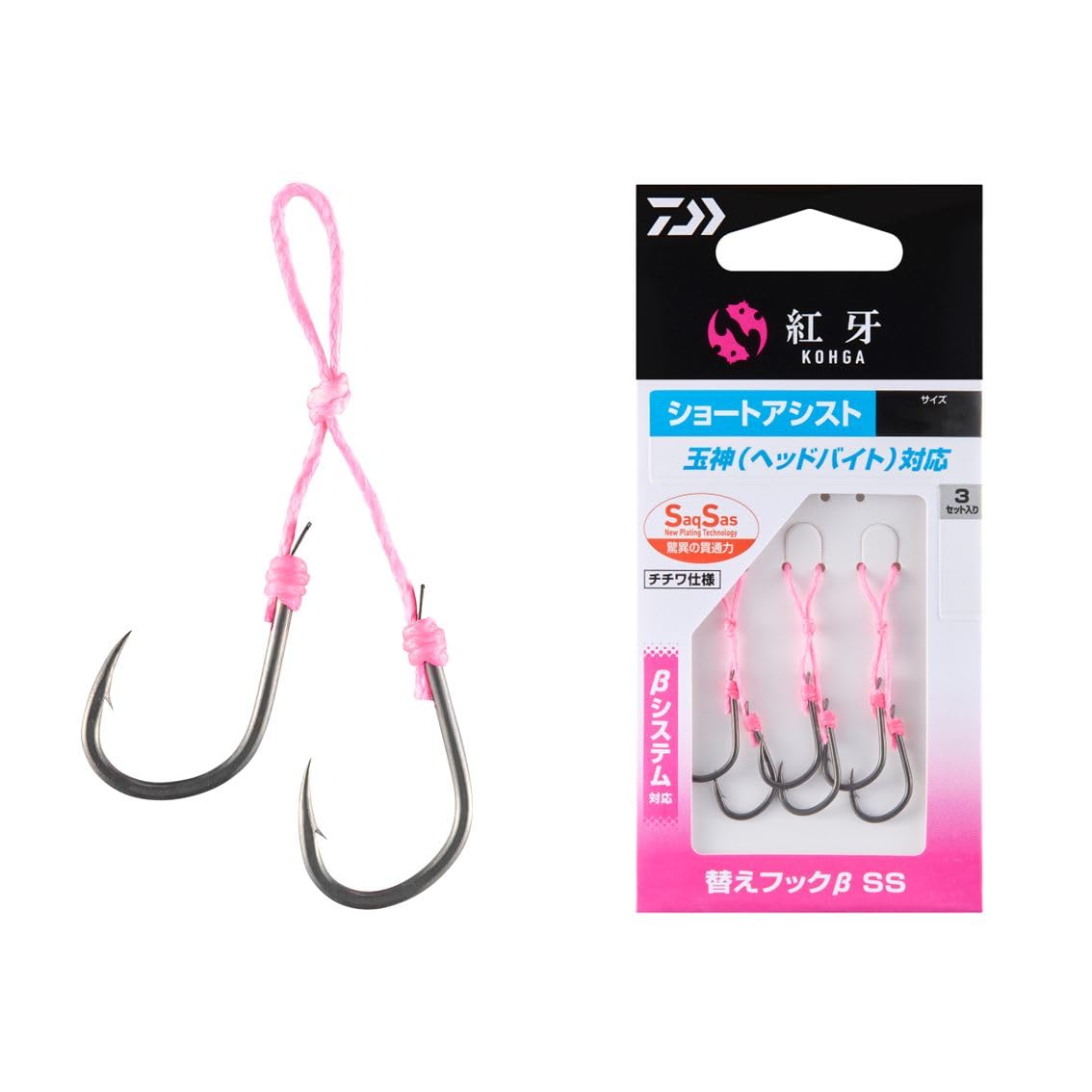 

DAIWA Tairaba Hook Beniga Replacement Hook SS Short Assist M [Item]