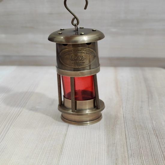 Set of 2 Nautical Brass Ship Lamp, Ship Lantern, Minor Lamp, 15.24 cm Boat Oil Lamp Lantern Colorful Lamp For Home Decoration