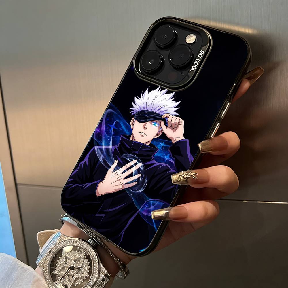 

Favorite Anime Characters-S-Satoru G-Gojo For iPhone 17 16 15 14 13 12 11 Pro Max XS 17 Air Silicone Colored Silver Bumper Cover iPhoneXSMAX
