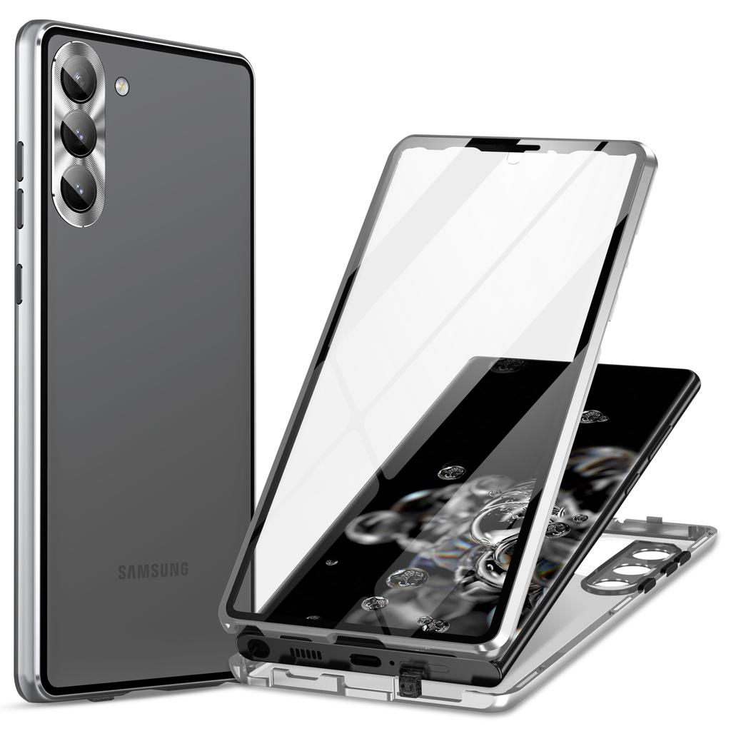 For Samsung Galaxy S24+ Case HD Clear Double Sides Tempered Glass Back Phone Cover