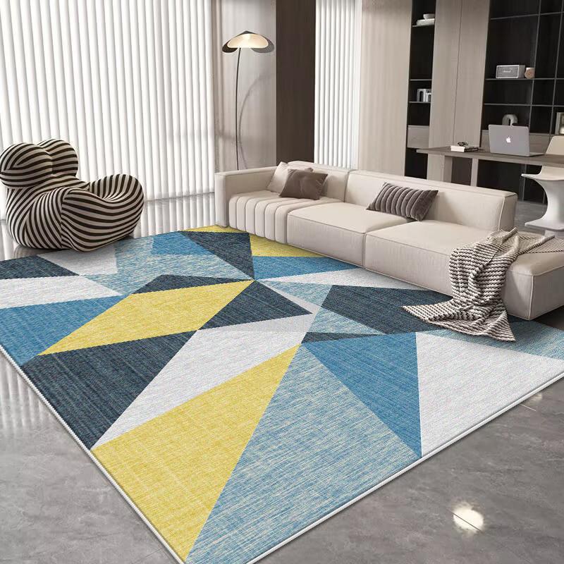 Modern Geometric Carpet for Living Room Modern Luxury Decoration Home Rugs for Bedroom Big Size Non-slip Easy Cleaning Floor Mat
