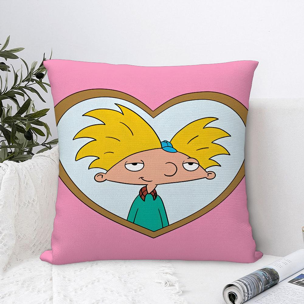 Cartoon Hey A-Arnold Pillow Case Sofa Decorative Home Double-sided Print Plush Square Throw Pillow Covers Cushion Decor Cover