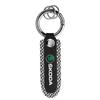 ZUKJ6 Metal/Leather Keychain Hand-Woven Key Rope Key Ring Key Holder For Skoda Octavia A5 A2 VRS Vision Kodiaq Rapid Fabia VII Superb